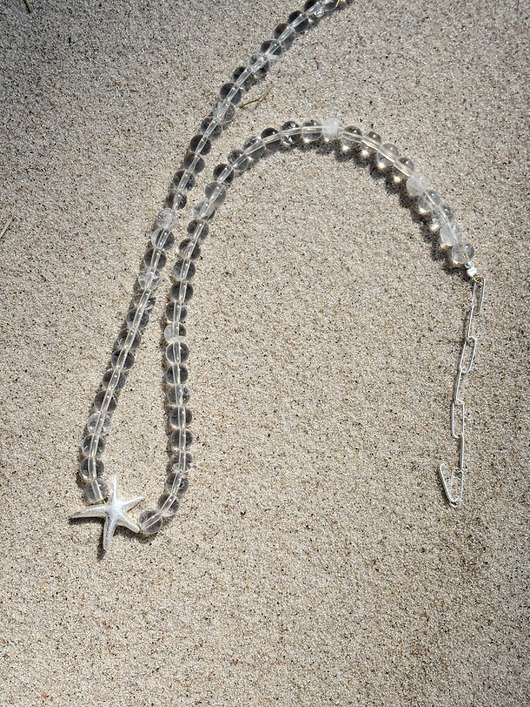 Image of Pakamera Naszyjnik Kryształ Górski Srebro