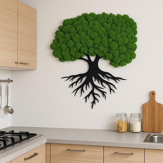 Image of Pakamera Drzewko bonsai życia mech chrobotek dekoracja obraz