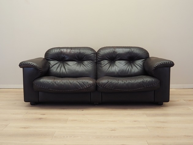 Image of Pakamera Sofa skórzana brązowa, szwajcarski design, lata 70, produkcja: De Sede