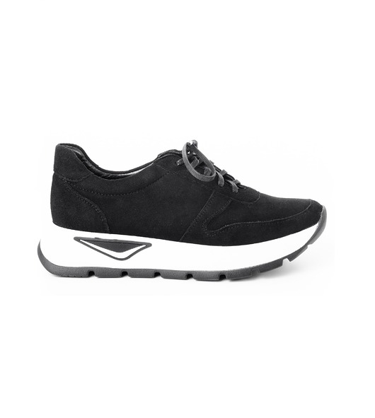 Image of Pakamera Sneakersy skórzane - zamsz (7022)
