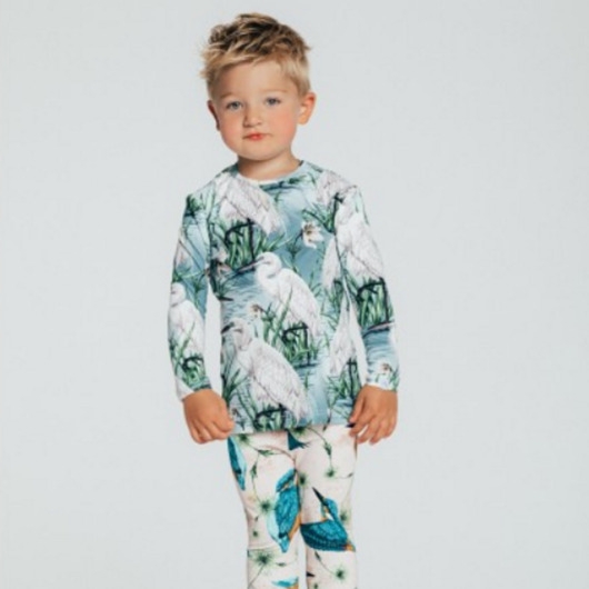Image of Pakamera Bluzka (longsleeve) Czapla Biała