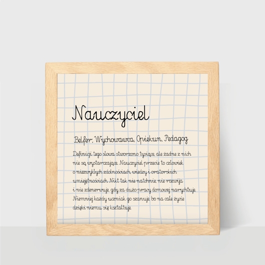 Image of Pakamera Prezent dla nauczyciela, plakat 20x20 z podziękowaniem