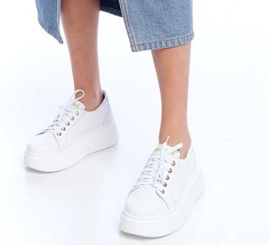 Image of Pakamera Sneakersy skórzane (7111)