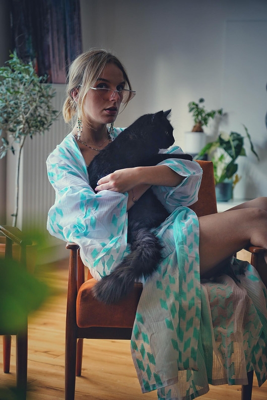 Image of Pakamera Długie kimono boho Ocean Girl
