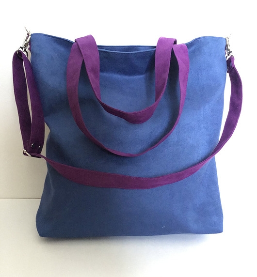 Image of Pakamera Torba hobo XXL - kobalt, fiolet