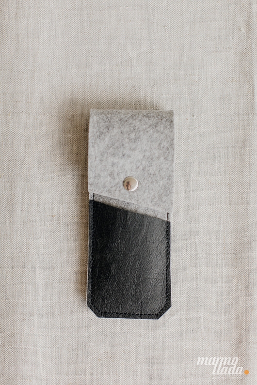 Image of Pakamera Marmollada - etui filcowe NA OŁÓWKI szary + C