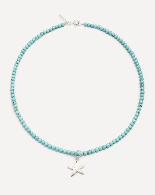 Image of Pakamera Choker srebrny z turkusami Anima del Sud