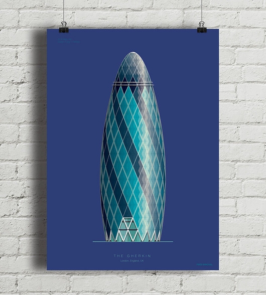 Image of The Gherkin - plakat giclee art