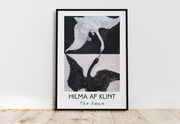 Image of Pakamera PLAKAT łabędź, Hilma af Klint, rysunek łabędzia