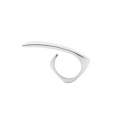 Image of Pakamera Pierścionek SIX / glossy silver ring