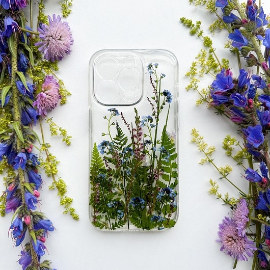 Image of Pakamera Etui na telefon- błękit w lesie