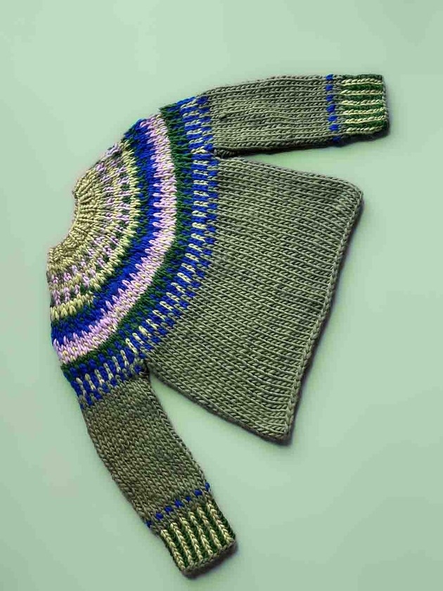 Image of Pakamera Kolorowy sweter duński 100% MERYNOS