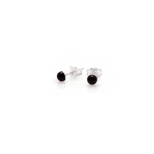 Image of Pakamera Kolczyki sztyfty onyks 3mm srebro 925
