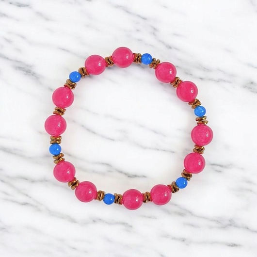 Image of Pakamera SUMMER COLLECTION : bransoletka na gumce : jadeit I