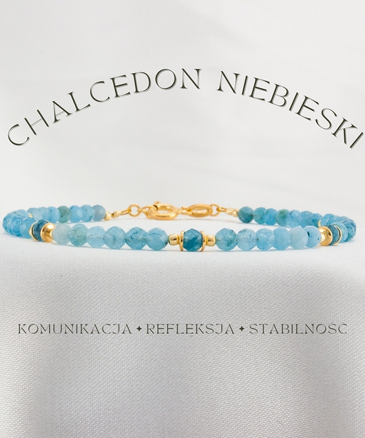 Image of Pakamera Chalcedon Niebieski Bransoletka