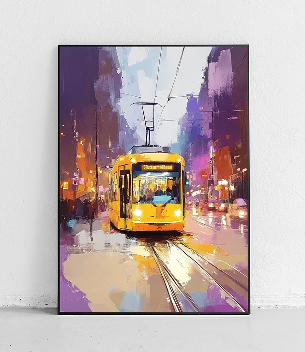 Image of Pakamera Plakat Nocny blask miejskich świateł