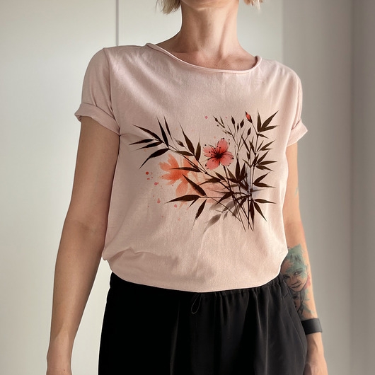 Image of Pakamera Bambus kwiaty Rose Oversize