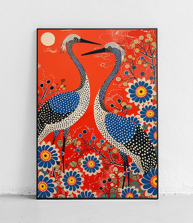 Image of Pakamera Plakat Tajemniczy taniec żurawi