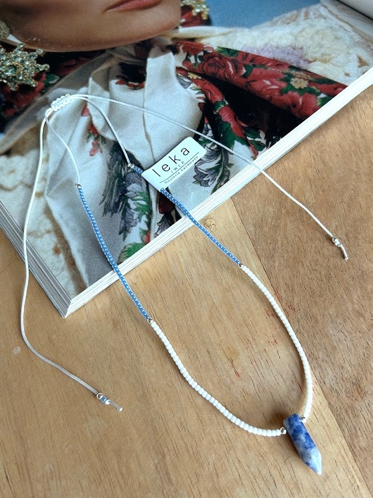 Image of Pakamera Naszyjnik wakacyjny choker sodalit i toho