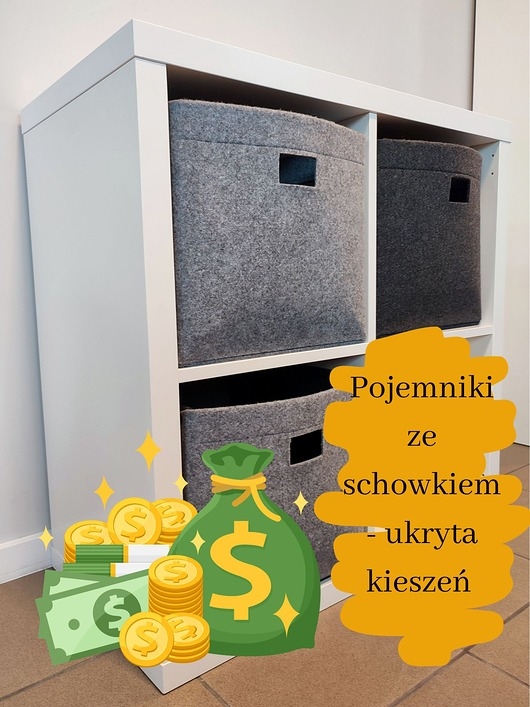 Image of Pakamera Pudełko wysokie do Kallax Ikea - zapinane