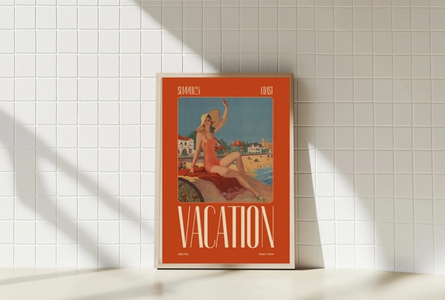 Image of Pakamera TRAVEL POSTER retro poster wakacje lato dekoracja ścienna