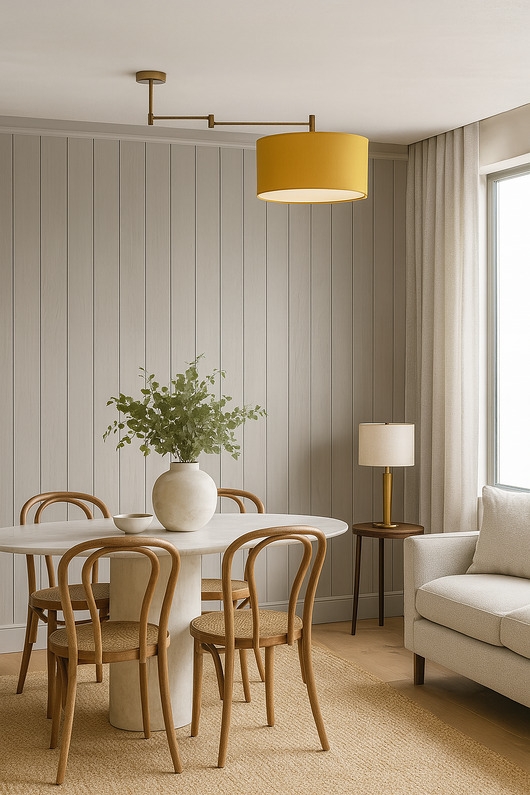 Image of Pakamera Musztardowa lampa sufitowa regulowana z abażurem 40 cm RANGUN mix kolorów