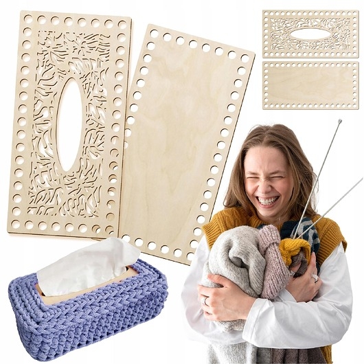 Image of Pakamera Baza do CHUSTECZNIKA Dno do SZYDEŁKOWANIA na chusteczki etui KOMPLET 26cm