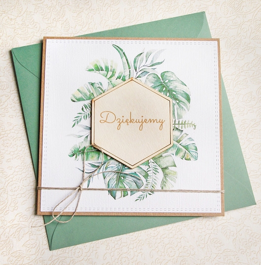 Image of Pakamera Dziękujemy : PODZIĘKOWANIE : kartka handmade