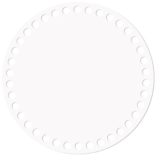 Image of Pakamera Biała baza do koszyka z HDF 20cm Spód Dno to szydełkowania torebki DIY