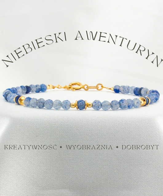 Image of Pakamera Niebieski Awenturyn Bransoletka