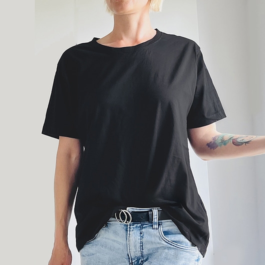 Image of Basic luźny tshirt oversize Czarny