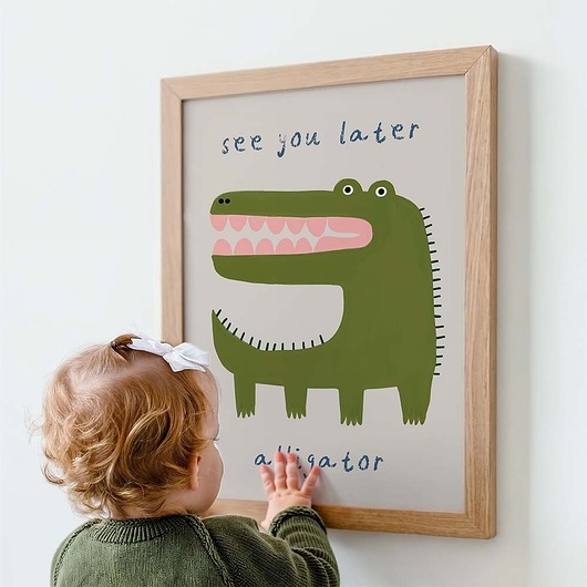 Image of Pakamera Plakat Aligator - Plakaty Na Ścianę Dla Dzieci