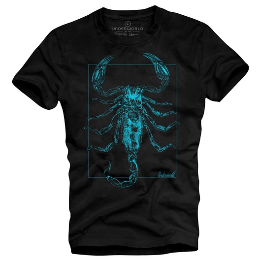 Image of Pakamera T-shirt męski UNDERWORLD Scorpion niebieski
