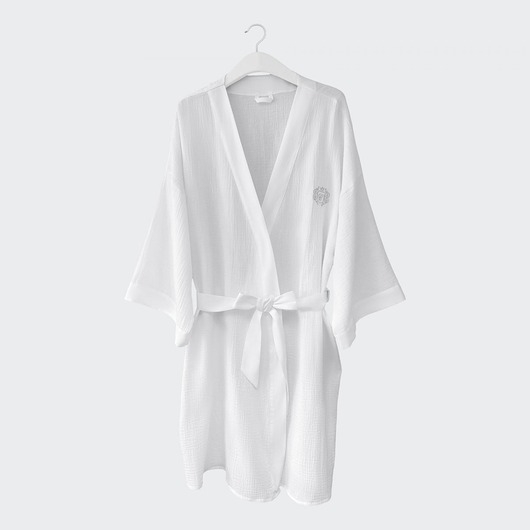 Image of Pakamera Muślinowe kimono białe