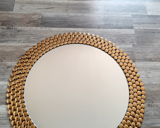 Image of Pakamera Lustro okrągłe złote dekoracyjne 60cm, różne wymiary.