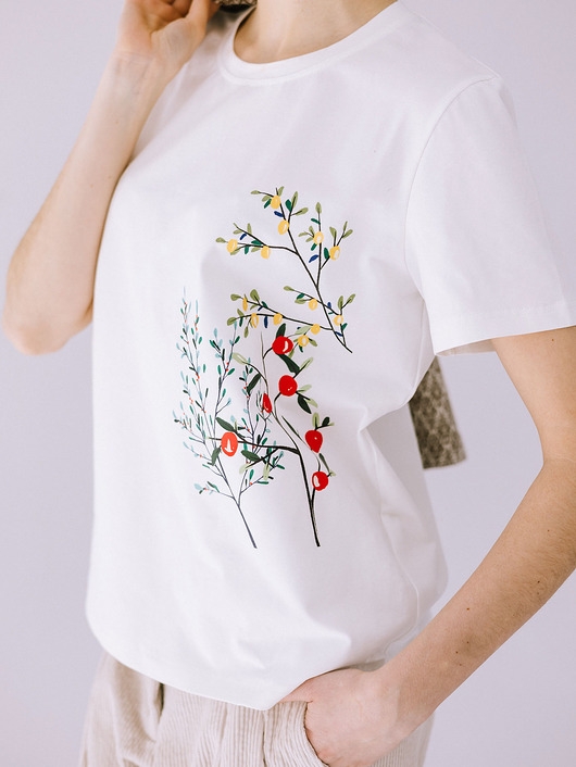 Image of Pakamera T-shirt FLOW - Citrus White