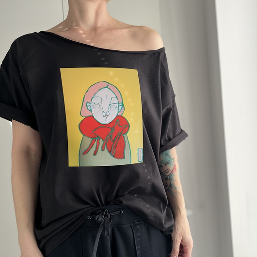 Image of Pakamera Fox Love Czarny oversize