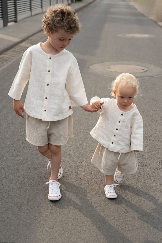 Image of Pakamera Koszula lniana oversize off white