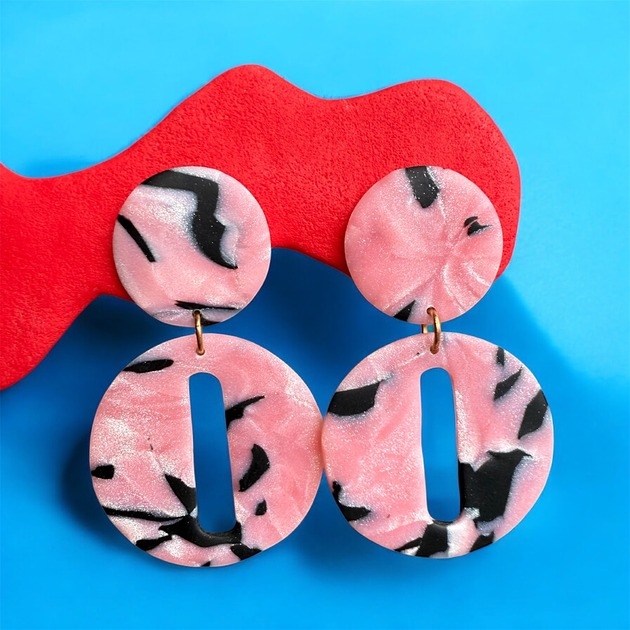 Image of Pakamera Kolczyki Pink pearl