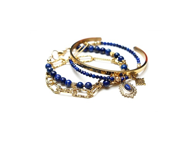 Image of Pakamera Zestaw bransoletek Lapis lazuli /set/ vol. 2 - Szlachetna kolekcja