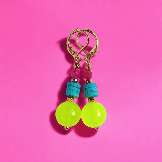 Image of Pakamera Kolczyki : FLUO summer collection :: 5cm