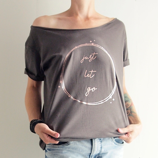 Image of Just let go rose gold Oversize