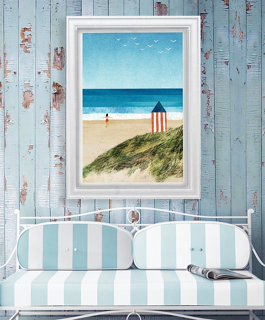 Image of Pakamera Beztroskie wakacje - plakat 50x70 cm - dziewczyna na plaży