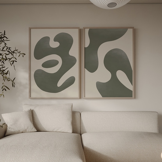 Image of Pakamera Zestaw dwóch plakatów green abstract