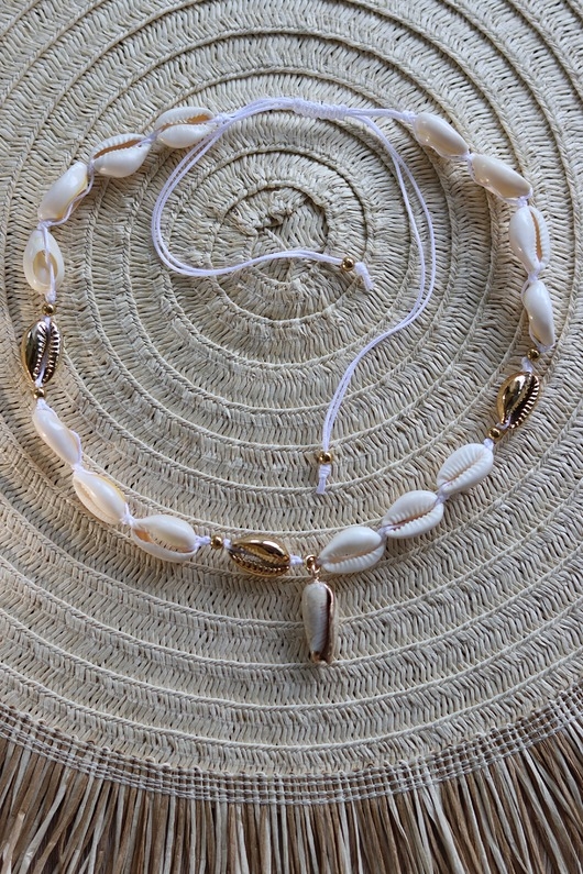 Image of Pakamera Naszyjnik z Muszelkami, Naszyjnik Choker z Muszelek