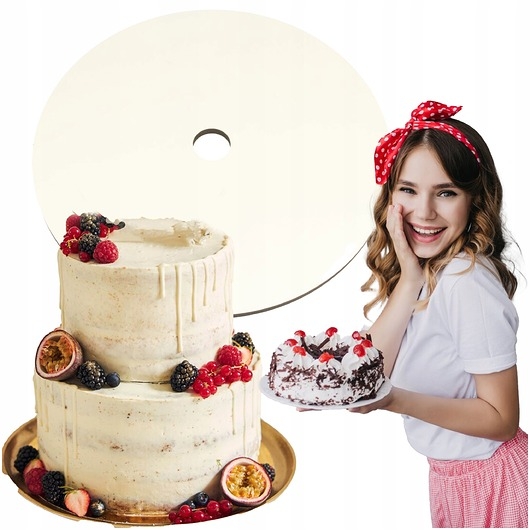 Image of Pakamera Podkład pod tort piętrowy z OTWOREM cukierniczy okrągły 30cm