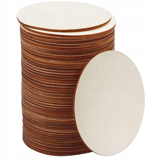 Image of Pakamera KOŁA drewniane 6mm do dekoracji 50SZT Ozdobne KOŁO do malowania Baza 10cm
