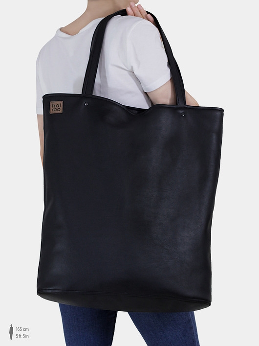 Image of Pakamera Mega shopper duża torba czarna na zamek