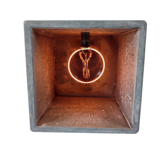 Image of Pakamera Stolik betonowy z lampą LED Opal Lumina