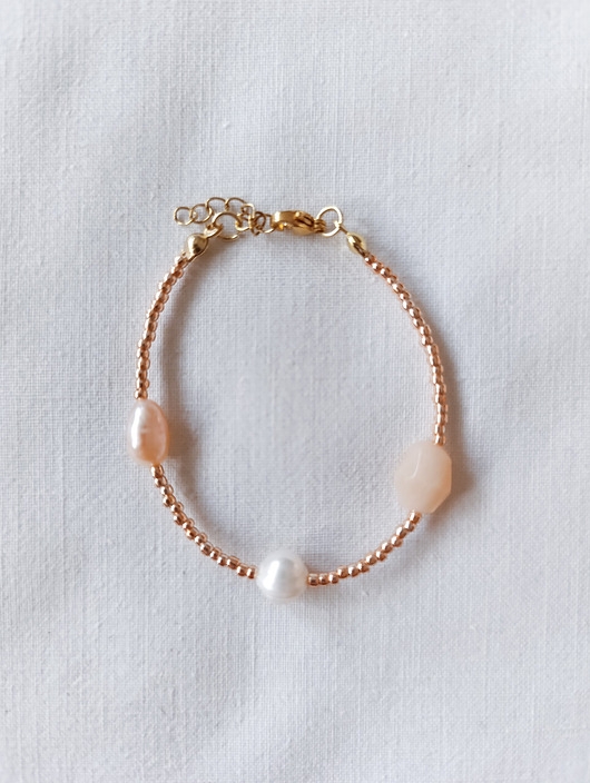 Image of Pakamera Delikatna bransoletka prosta minimalistyczna rose gold